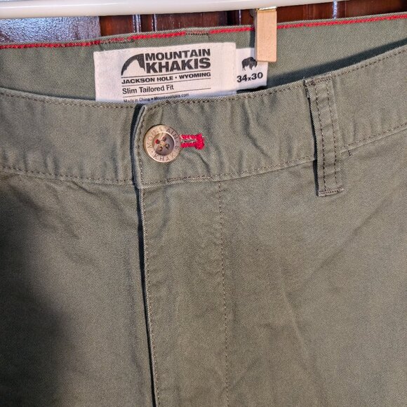 Mountain Khakis Pants - Olive Green - 34x30 - Picture 2 of 4
